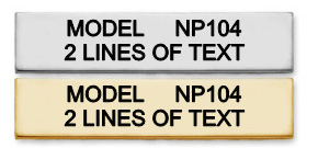NP104 - DOUBLE LINE NAMEPLATE